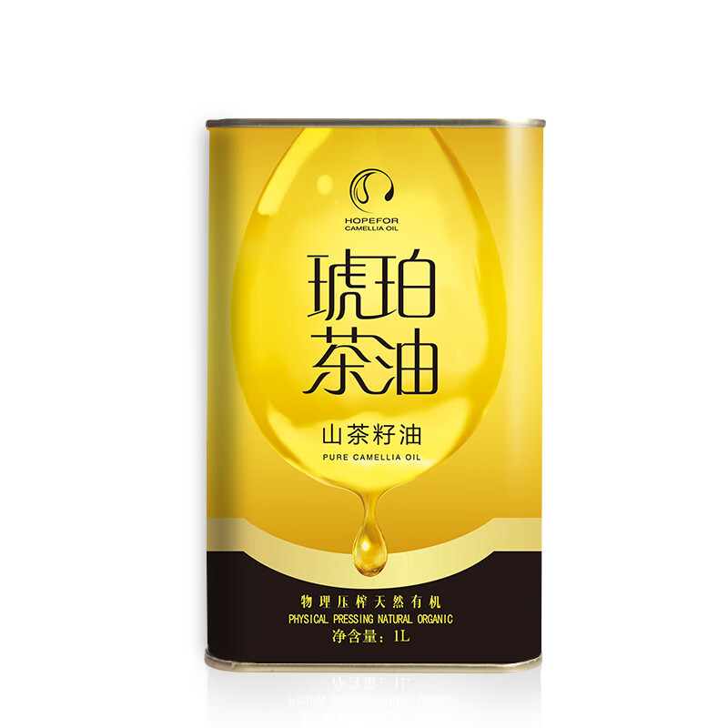 琥珀茶油-有机山茶籽油食用油 实惠装1L 1L有机山茶油 量贩