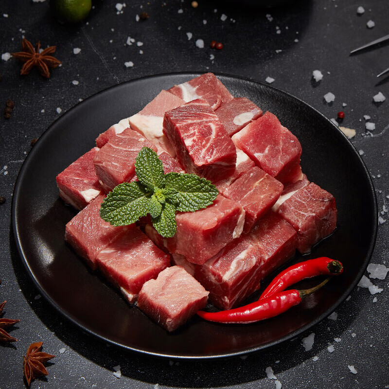 伯贤 牛腱子1kg 草饲牛肉生鲜 牛腩块1kg 一份