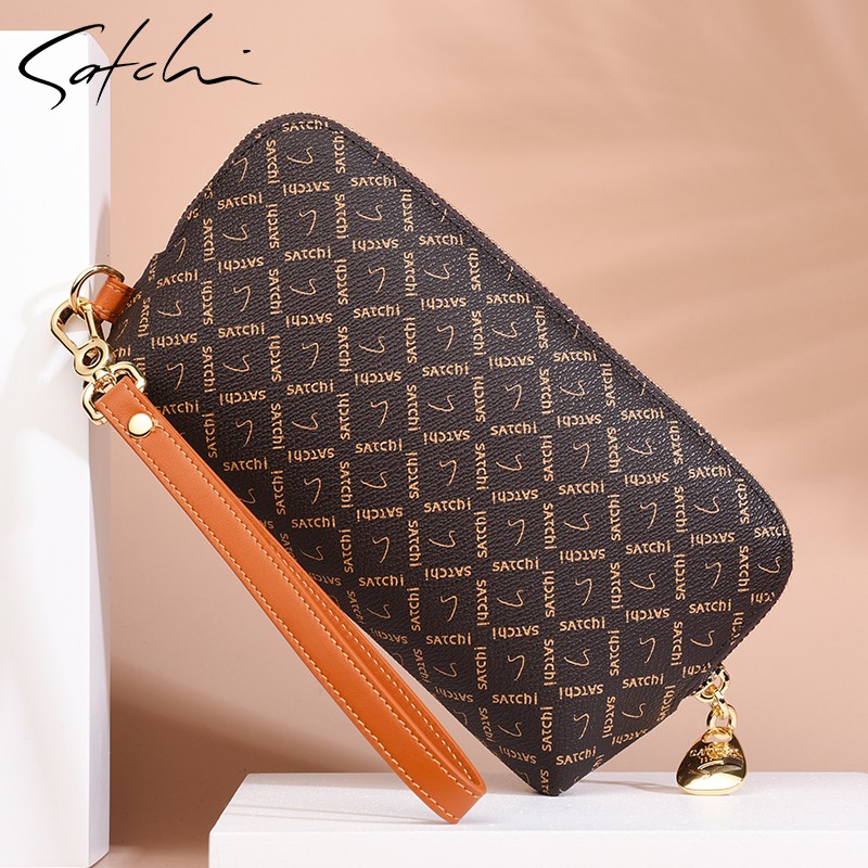 沙驰手包女士长款拉链手拿包多功能印花女式钱包潮流时尚个性女包 【咖啡色】沙驰 收藏加购享优先发货怎么样,好用不?