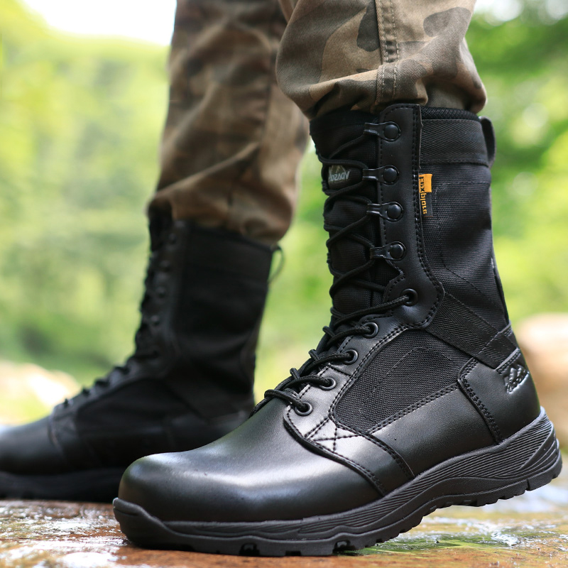 hrcongolke透气高邦超轻靴511户外登山靴男减震沙漠靴 四季款黑色 38