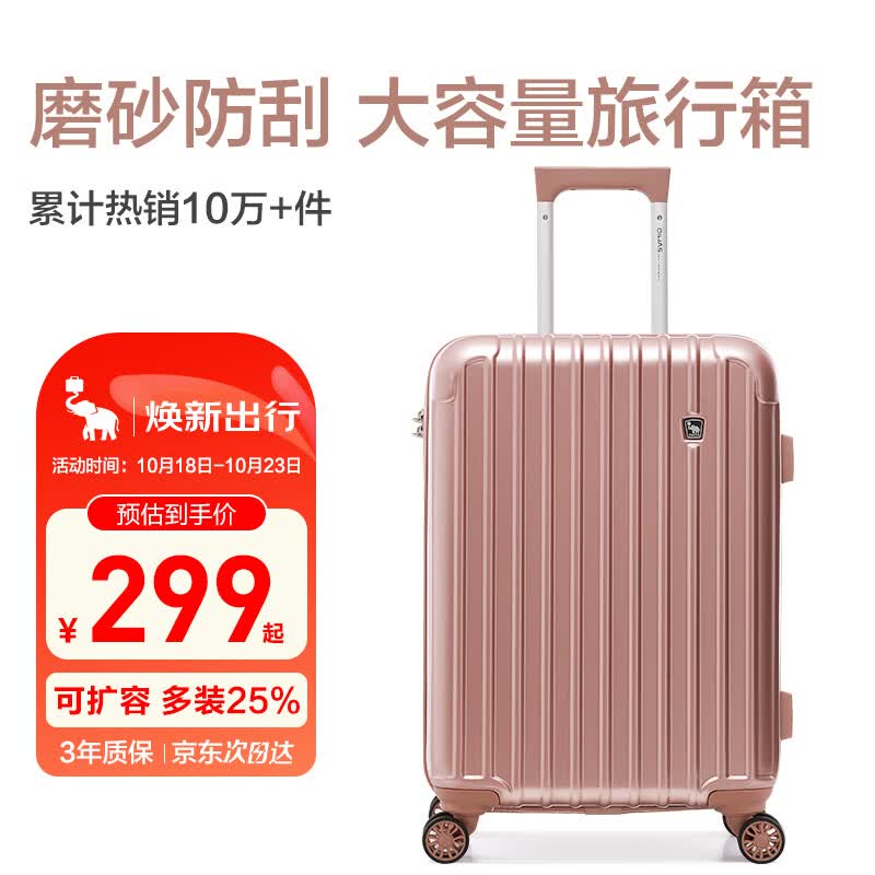 爱华仕行李箱20英寸女小型拉杆箱男登机箱旅行箱可扩展密码箱皮箱玫瑰金怎么看?