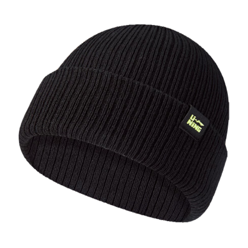 李寧帽子戶外運(yùn)動(dòng)帽保暖針織帽秋冬新款毛線帽跑步滑雪防寒護(hù)耳套頭帽 045黑色【加厚防寒保暖貼合不勒