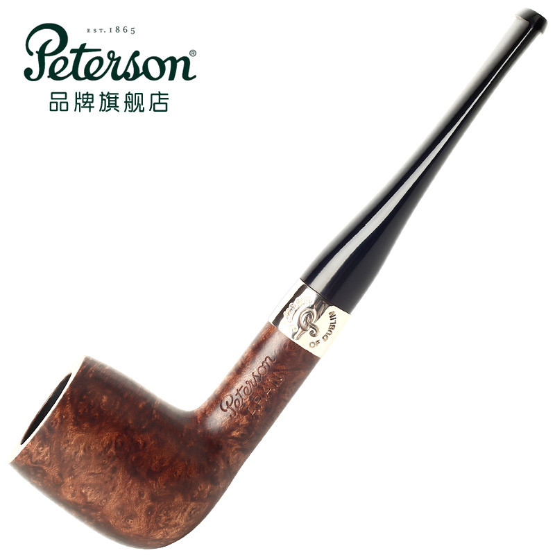 彼得森Peterson 升级镍圈版雅兰ARAN石楠木烟斗哑光面15直斗 (F)鱼尾嘴3mm无滤芯