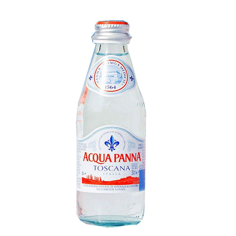 意大利进口acquapana普娜矿泉水玻璃瓶500mlx24瓶/箱天然弱碱性水 新