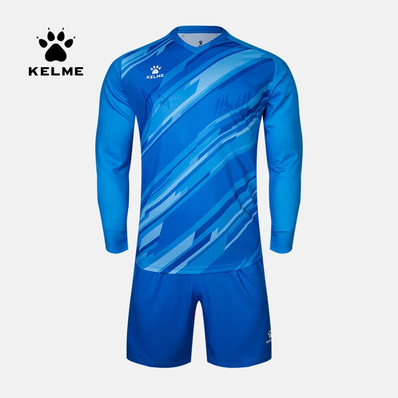 KELME/卡尔美足球守门员服长袖套装男比赛训练门将服印制3801286 天蓝 L/175