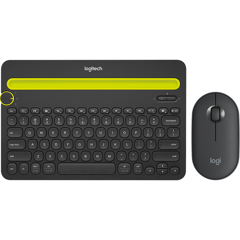 罗技（Logitech） 键盘 K480 多设备蓝牙键盘 IPAD键盘 手机键盘  时尚键盘 K480黑+PEBBLE黑228元