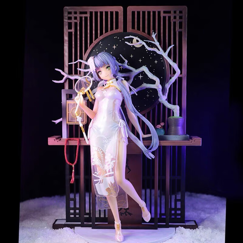 中国风旗袍洛天依芒种 二次元美少女动漫模型摆件手办摆件礼物 洛天依