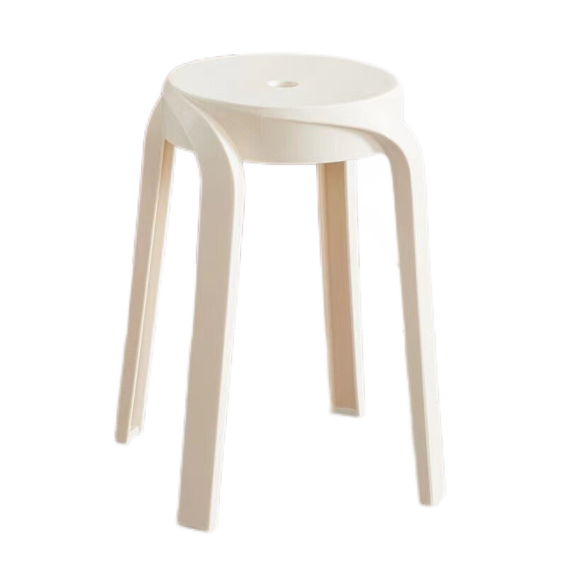 塑料凳子家用特厚圆凳简约现代客厅高凳折叠凳椅子可重叠板凳四脚朔料椅北欧餐凳板凳旅店出租房民宿 风车凳【加厚北欧绿】