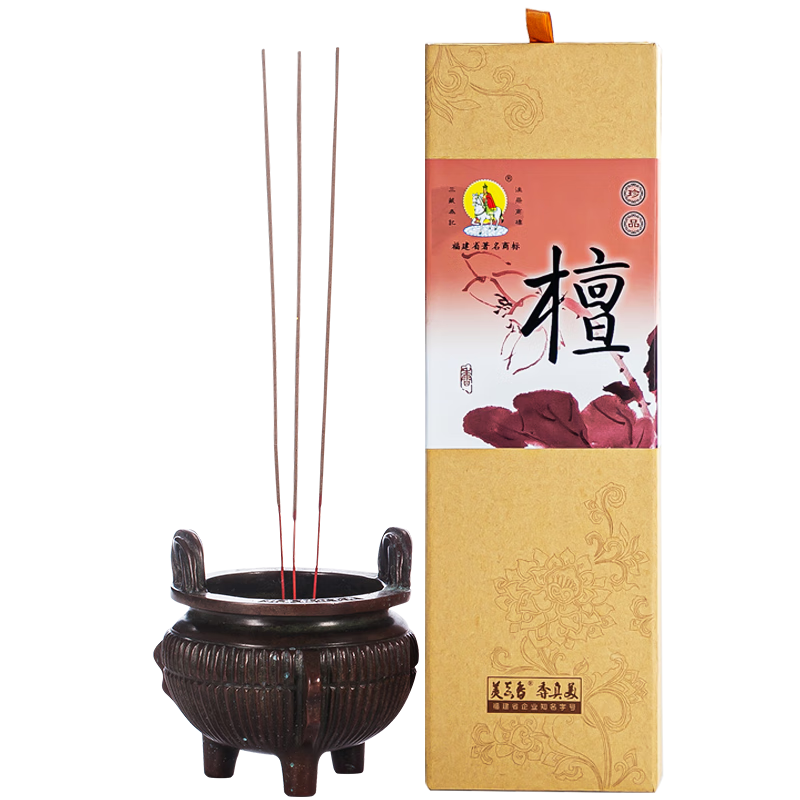 美真香 檀香天然竹簽香立香拜佛供香佛香供奉 約32.5cm/250g