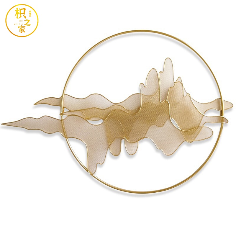 枳之家 金属软装新中式工艺品定制铁艺墙面挂件墙面挂件北欧风格立体