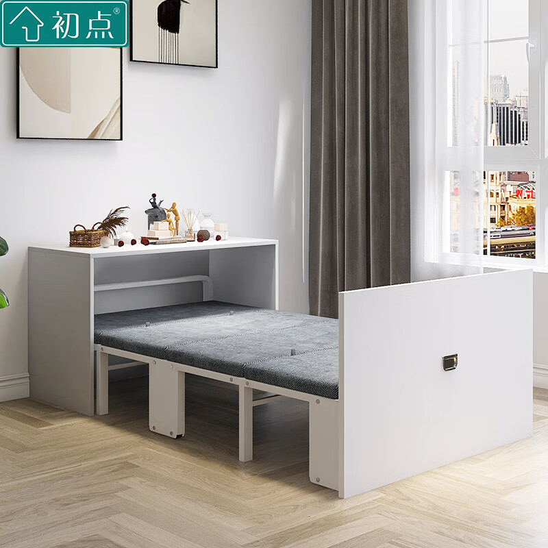 初点隐形折叠床多功能书桌一体家用办公小户型午休床1.2*1.9米带床箱