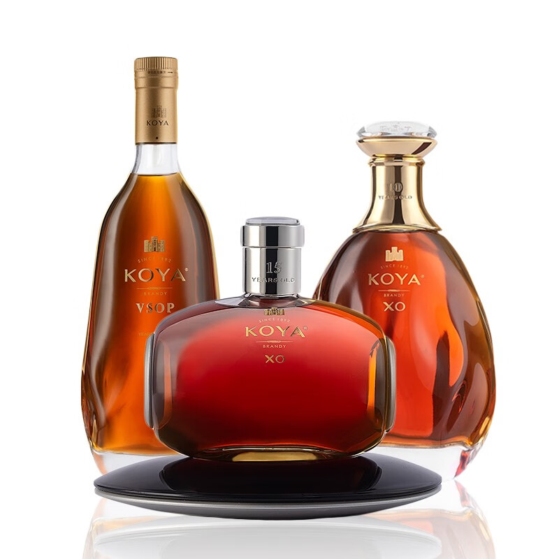 张裕可雅白兰地 全家福套装 三支礼盒装 洋酒酒庄酒送礼聚会宴会酒 2050mL 3瓶 组合装共三支 700ml*1 700ml*1 650ml*1