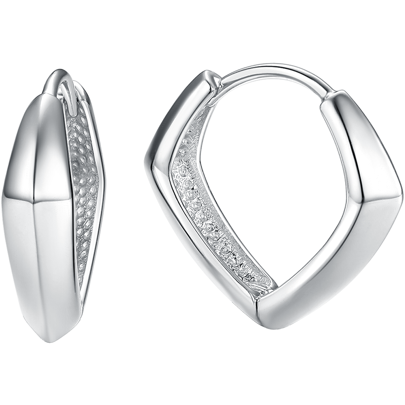 潮宏基 幾何方形鉑金耳環(huán)女耳圈耳飾單只款新年禮物 計(jì)價(jià)工費(fèi)100元 約1.4g（單只款）