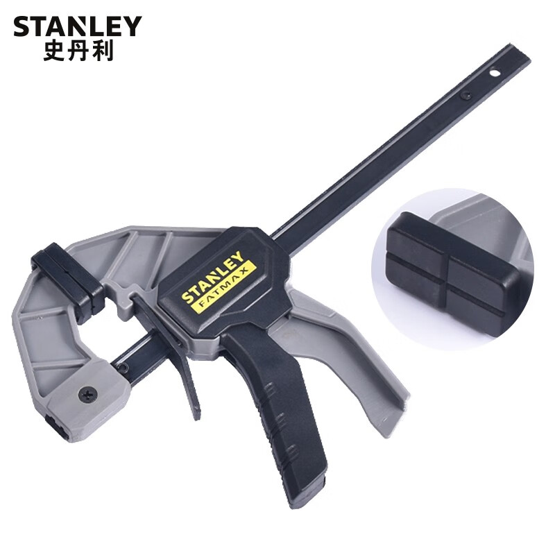 史丹利工具f形夹6英寸152mm快速夹木工夹具f夹弹簧夹子夹紧器 6英寸