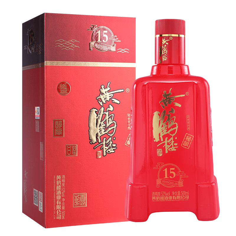 黄鹤楼酒 秘酿15 52度500ml*1瓶 浓香型白酒单瓶装 52%vol 500ml 1瓶