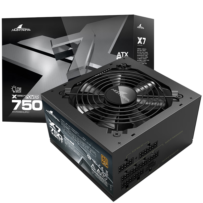 京品鹿长城（Great Wall）额定650W X6金牌全模电脑电源（漏电监测/全电压/单路12V/70cm长线材）X7 750w X7金牌全模电源 额定750W（ATX3.1）