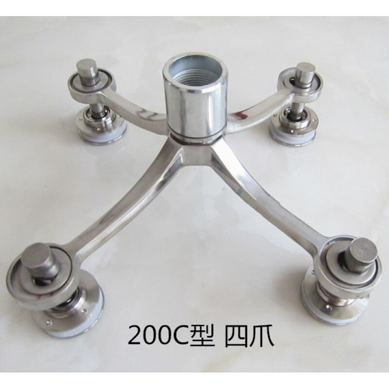 初音304不锈钢接驳爪驳接爪玻璃爪件玻璃抓件雨棚支架配件200型 304