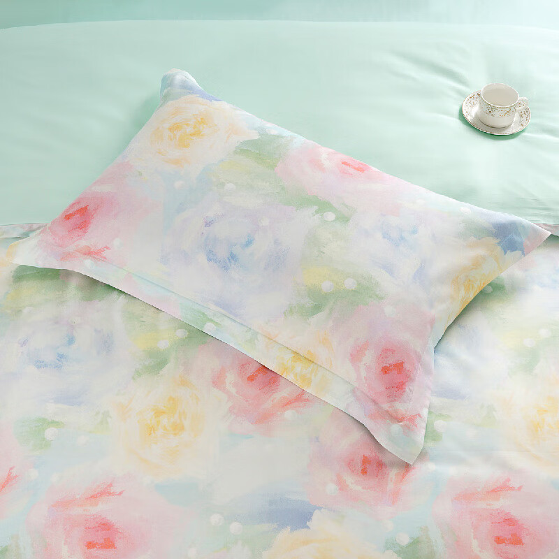 VTX家纺床上四件套全棉印花四件套床品套件贡缎亲肤柔软床单枕套套件 1.2米三件套 床盖款 （被套152*210cm）