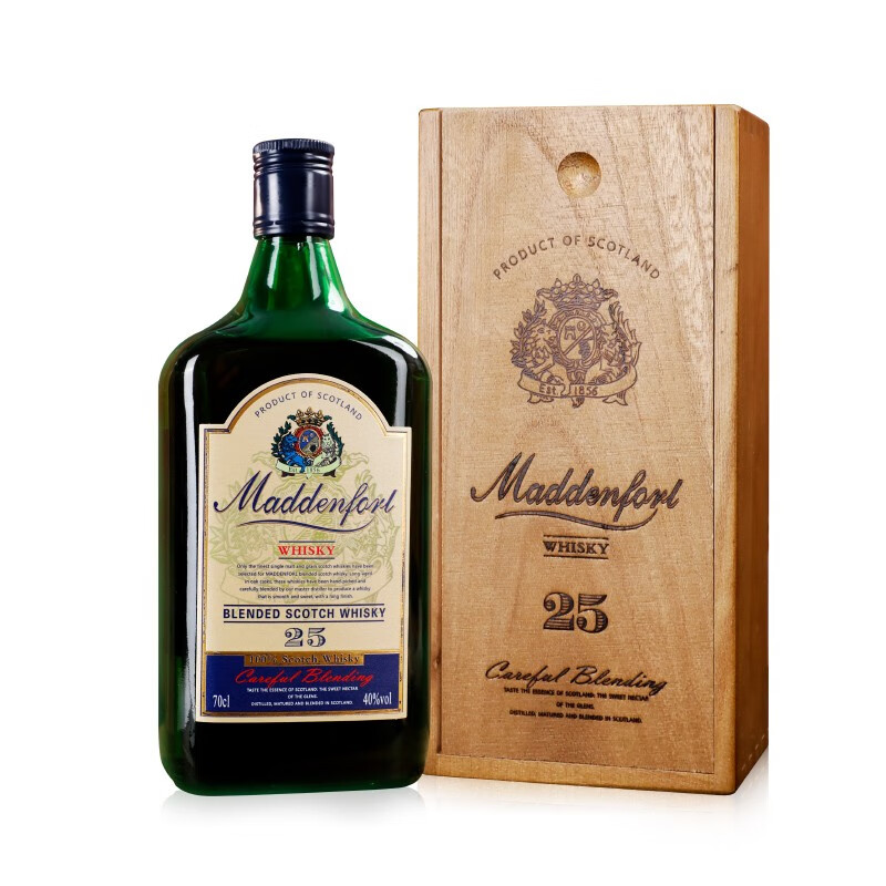 麦登堡（MADDENFORT）英国进口 苏格兰麦登堡 威士忌 洋酒 700ml*1瓶+绒布袋