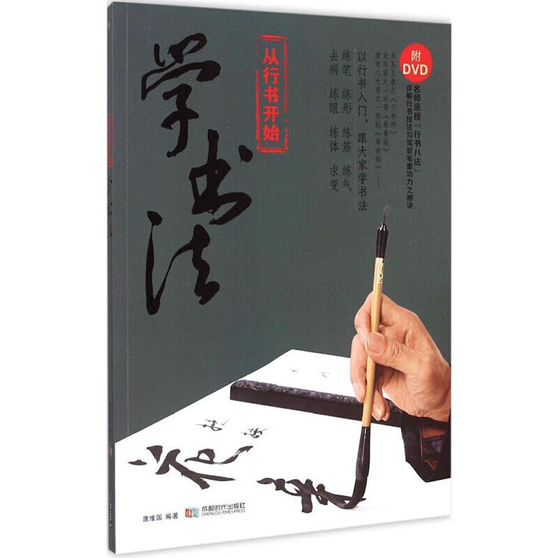 从行书开始学书法毛笔字基础入门练习教学视频教程教材书dvd光盘