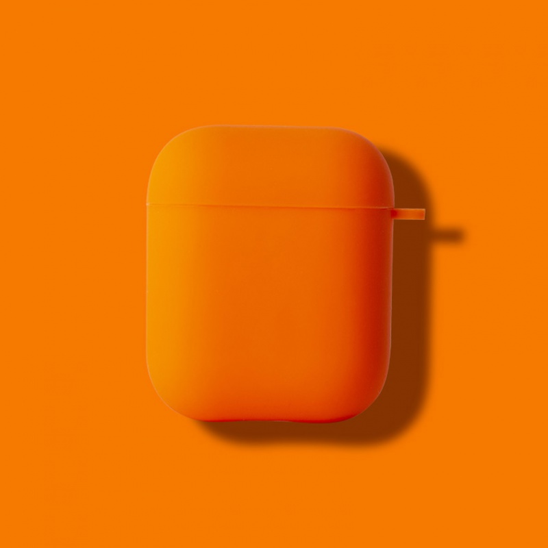 魔杰乐 适用于airpods保护套airpodspro耳机套苹果airpods2蓝牙耳机壳纯色硅胶软 苹果Airpods1/2代【纯色橙色】