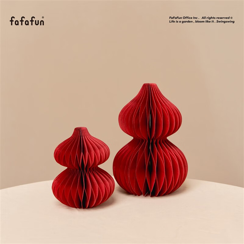 雅空此月长安 中秋家礼叠葫芦 乔迁之喜装饰暖居礼物 红色中式葫芦摆