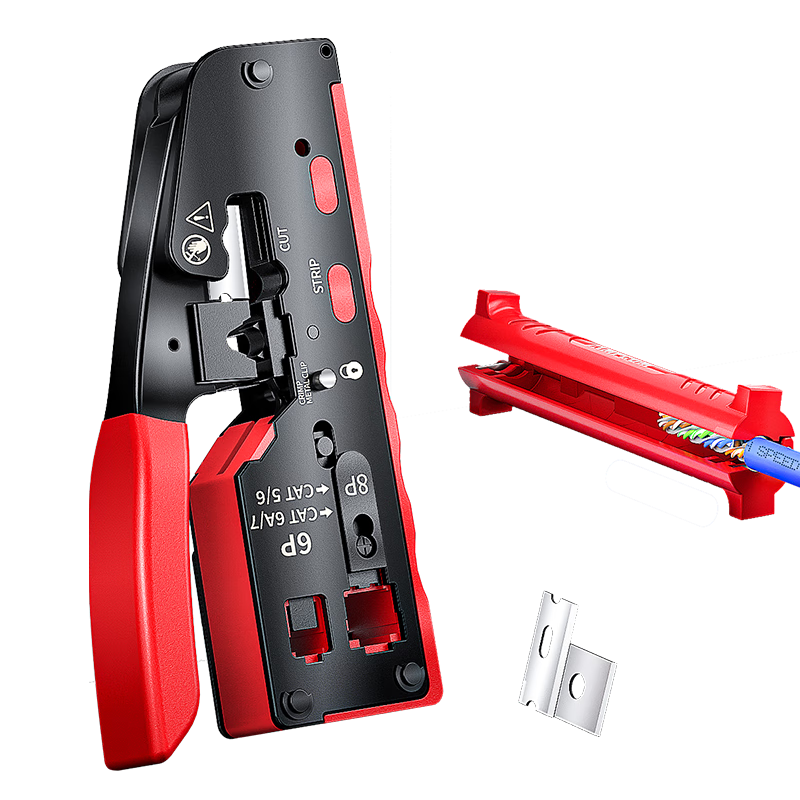 ���տ�����AMPCOM��������ǯ ͨ������β�г�����7��������ˮ��ͷѹ��ǯ 4��1����ѹ��8P6P����ǯAR728RD 63.98Ԫ