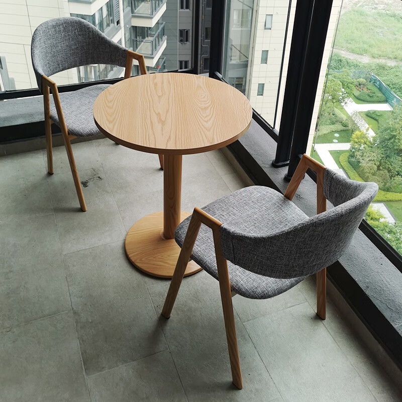 红墨匠北欧阳台小桌椅三件套网红简约现代茶几家用小圆桌休闲茶桌椅