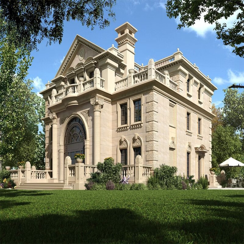 迪兰诺上海大理石别墅外墙背景墙楼梯窗台定制装修 预约测量定金