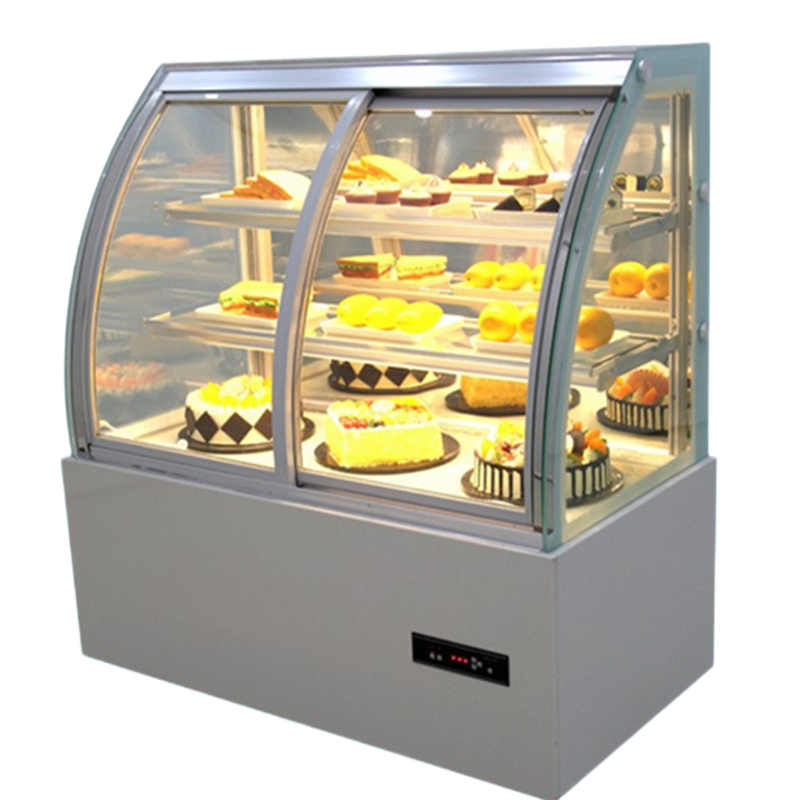 星樂源（STARLOR）蛋糕柜展示柜商用冰柜水果飲料冷藏柜玻璃燒烤熟食保鮮柜風(fēng)冷西點(diǎn)甜品陳列柜 弧形前開門+除霧保濕（白色） 0.9米臺(tái)式
