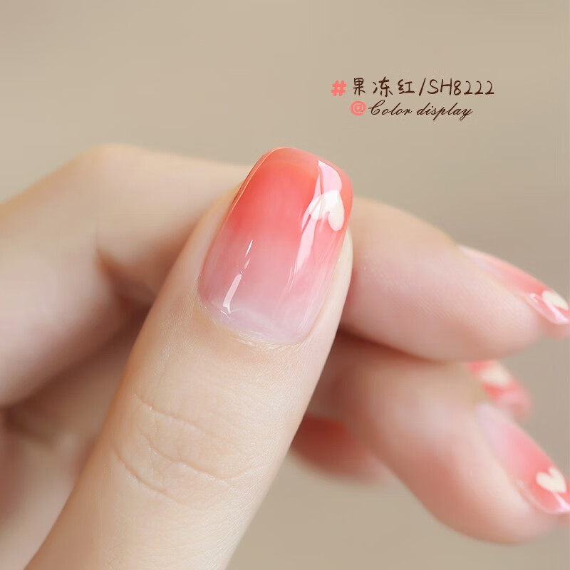 sweet color 指甲油免烤持久不可剥网红美甲裸色红糖果色透明不掉色