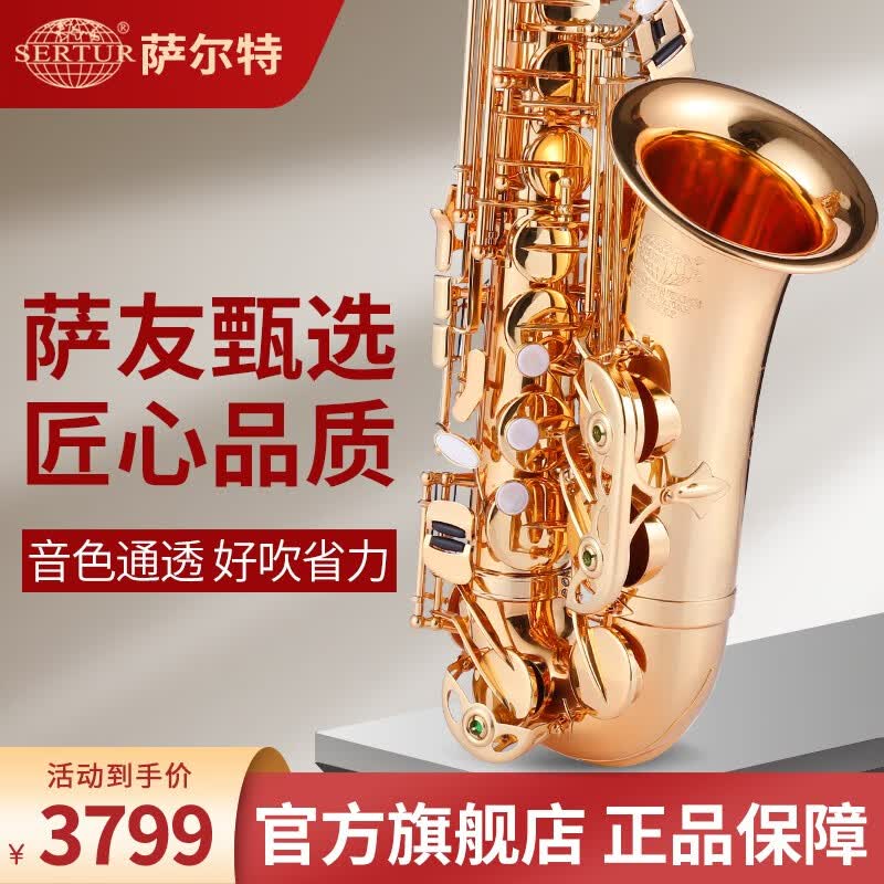 萨尔特萨克斯台湾萨尔特中音萨克斯乐器初学者专业演奏萨克斯成人降e调SP-6300 电泳金色高性价比高么？