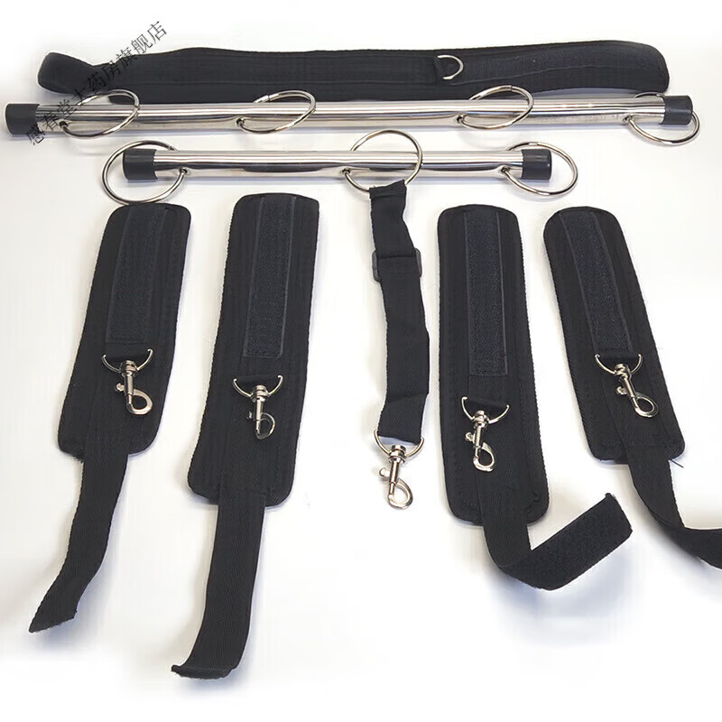 成人夫妻床上道具 sm钢管一字束缚带双杆手脚捆绑带钢管分腿带 另类