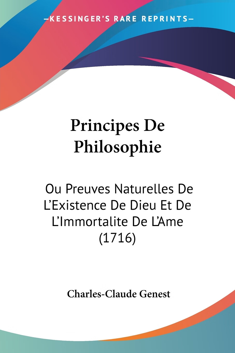 【预售 按需印刷】principes de philosophie