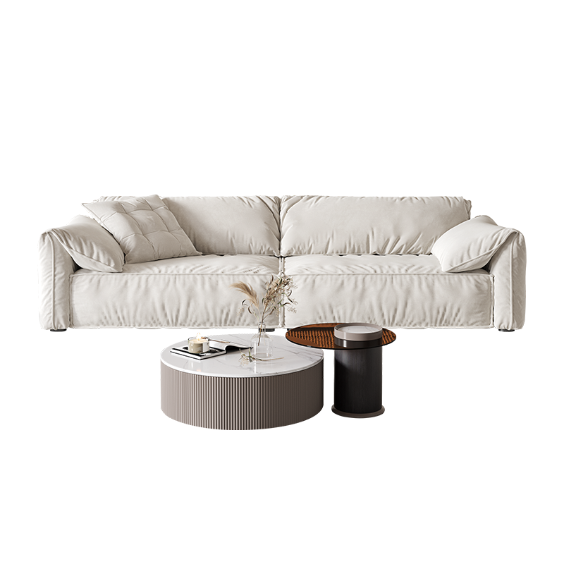 梵爱 沙发 意式极简纳米科技布沙发 设计师款大象耳朵直排大小户型沙发客厅整装家具 双扶手单人位