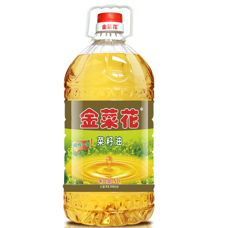 金菜花 精炼一级菜籽油5l 食用油植物油纯正菜籽香油粮油