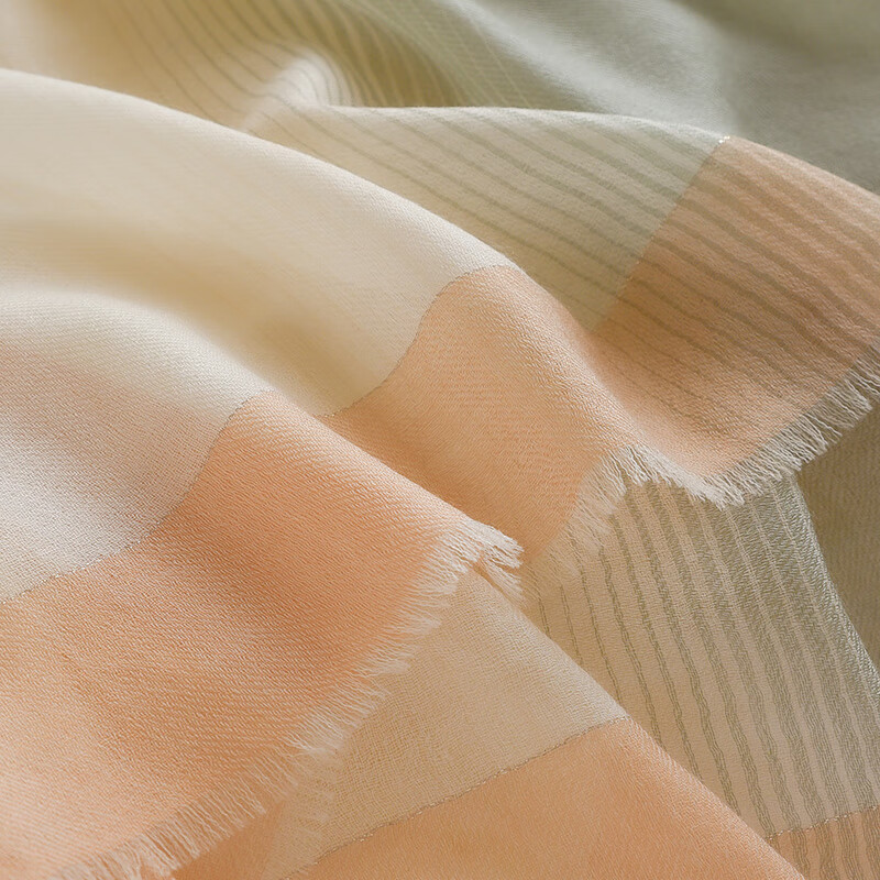 杭丝府纯山羊绒保暖围巾大尺寸披肩外搭气质送长辈妈妈生日礼物高档浅绿