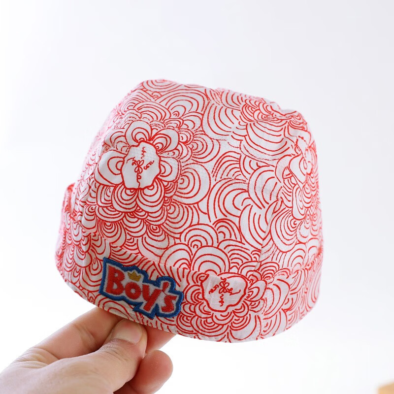 春秋薄款男女宝宝洋气头巾帽子儿童帅气海盗帽婴幼儿春天 hd2019-红色