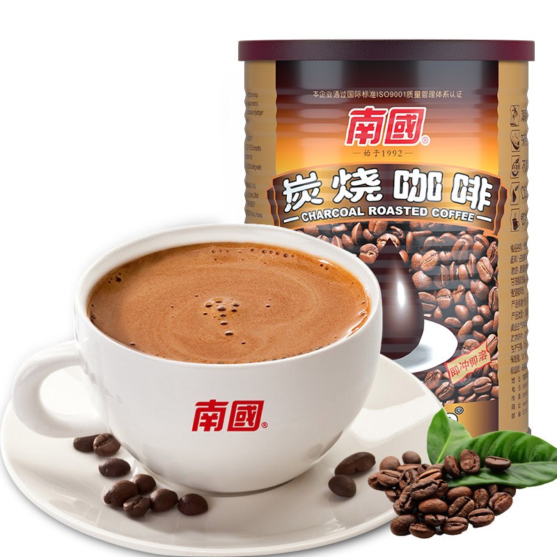 南国咖啡炭烧咖啡 三合一醇香速溶咖啡粉办公室 海南特产 450g/罐