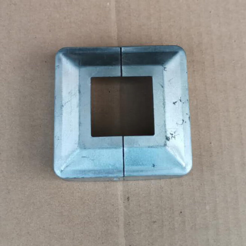 后装装饰盖两半遮丑盖塑料扣式脚盖方管护栏配件 30锌钢分体盖(50个)