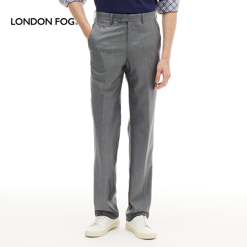 春夏新品商务休闲裤人字型竖条提花无褶细条纹西裤长裤子男 花灰色y5