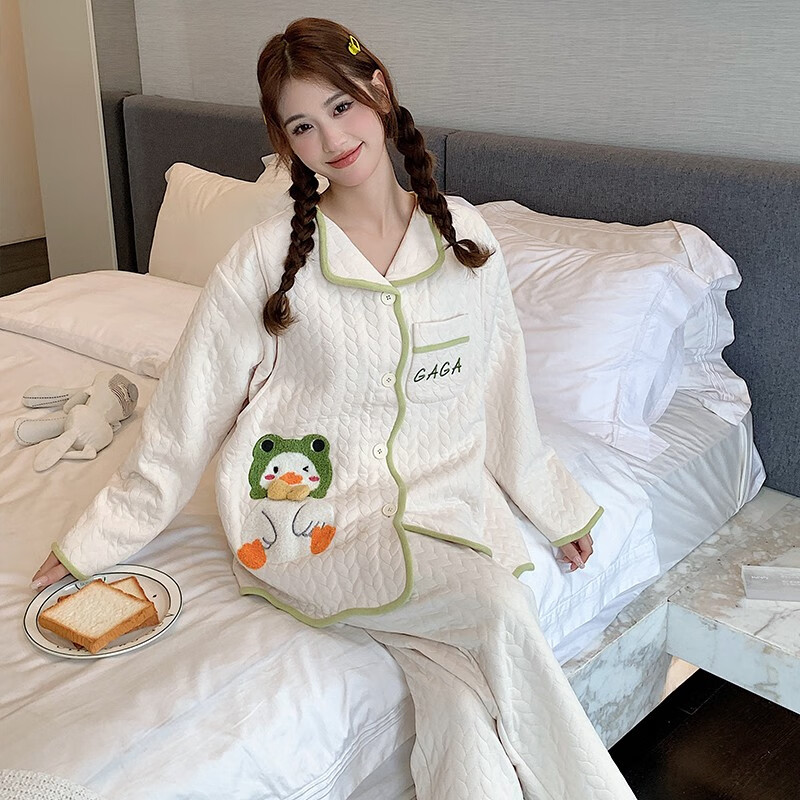 婧麒空气棉月子服秋冬产后哺乳睡衣孕妇大码怀孕期待产妇纯家居服 嘎嘎鸭【舒适空气棉】 XL怎么样,好用不?