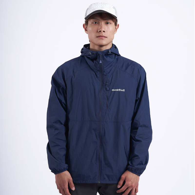 mont·bell户外春夏男款运动休闲防晒防风舒适连帽外套 1103320 NV海军蓝 M