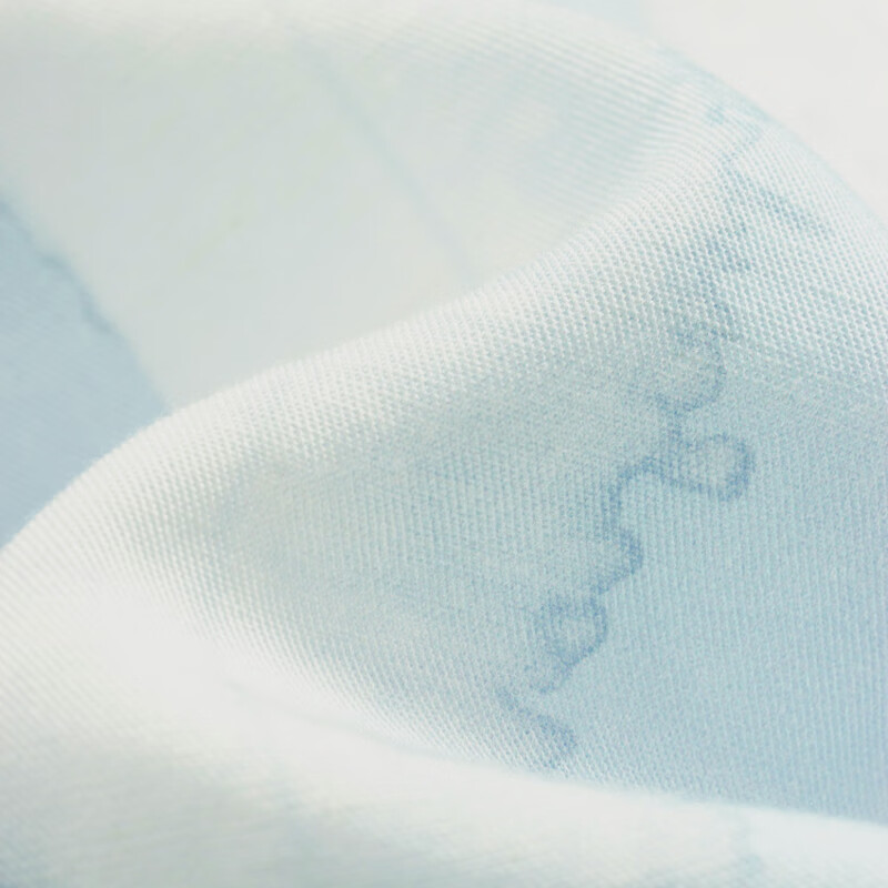 MAYOR男装夏季莱赛尔麻印花休闲时尚水洗短袖男衬衫 浅蓝 38