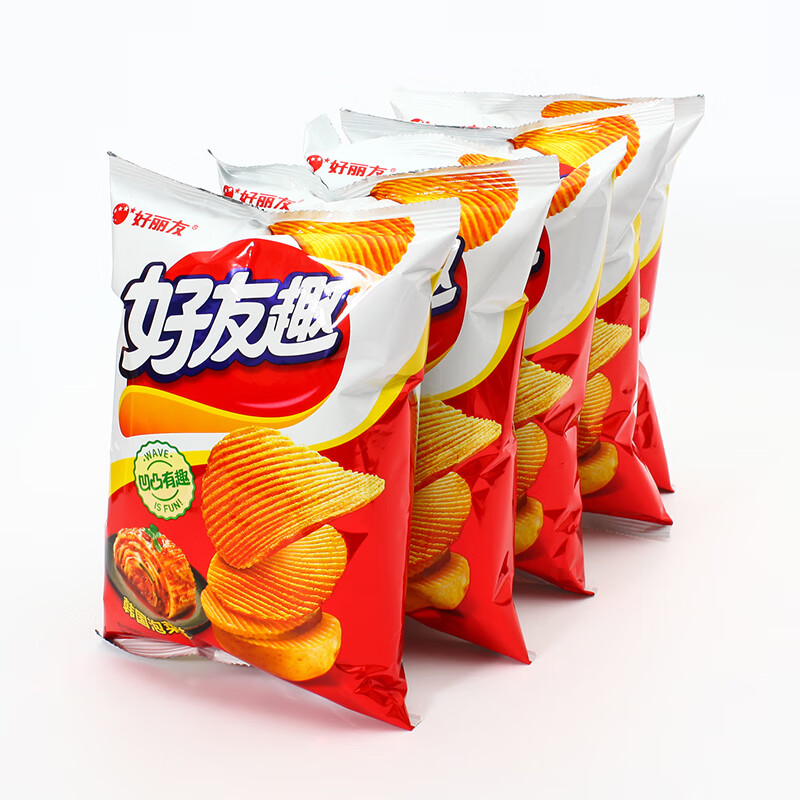 好友趣125g凹凸薯片韩国泡菜味蜂蜜黄油多汁牛排大包膨化 125克韩国