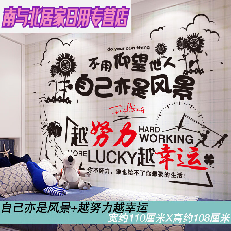 我能行 自己亦 自己亦是风景 越努力越幸运(创意