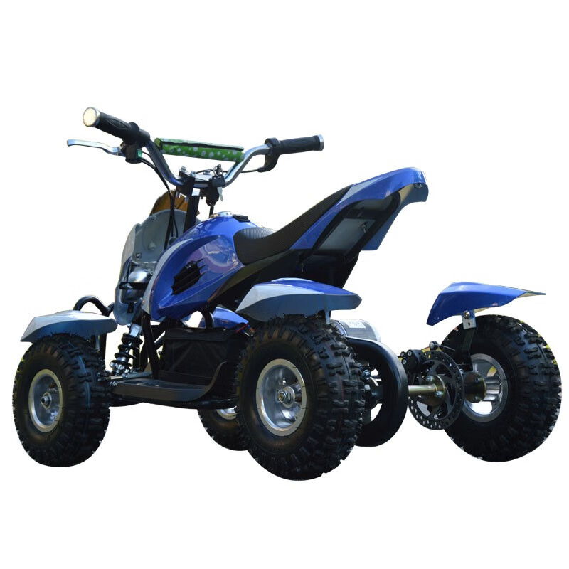 朗创（LANGCHUANG）摩托车四轮沙滩车ATV小四轮2冲程小跑车24V300W充电电动车助力车 蓝白色