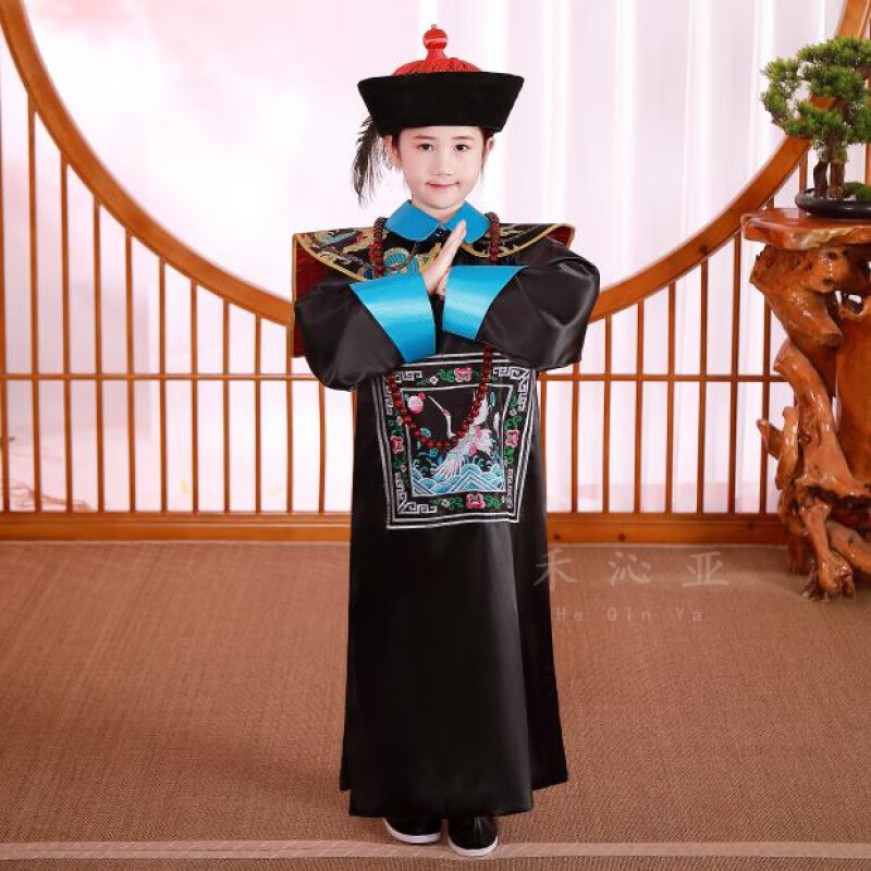 禾沁亚清朝官服儿童古装朝珠一品文武大臣服装古代侍卫服装服影视