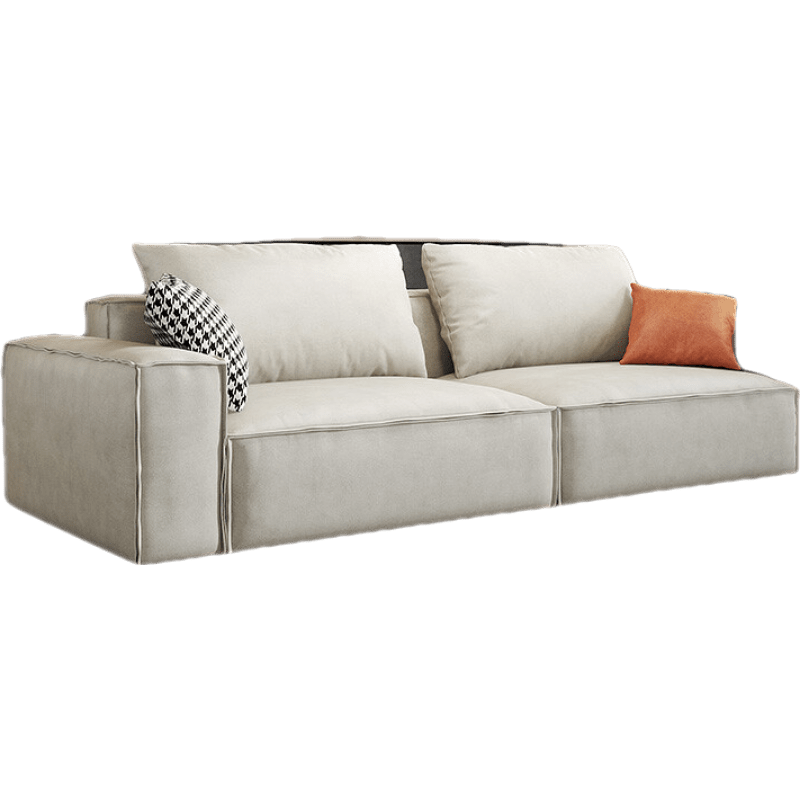 【七夕礼遇季】简奢表情 极简约现代免洗防污科技布艺沙发北欧小户型客厅组合直排贵妃沙发 双人位2.1米 居家版【高密度海绵座包】偏硬坐感