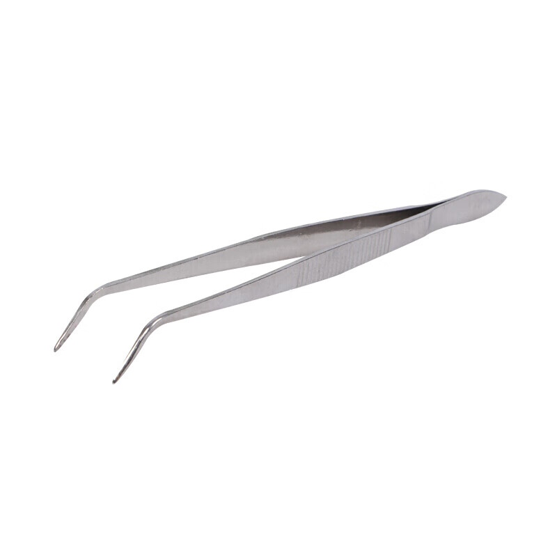 顺兴发 牙科镊子16厘米不锈钢镊子夹子弯头牙科口腔科手术器械不锈钢